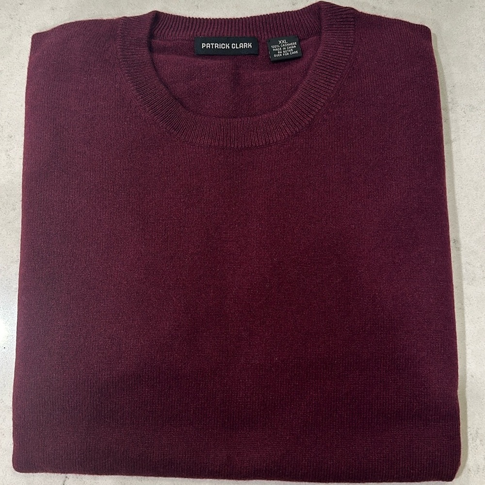 Men’s Patrick Clark 100% cashmere crew neck sweater